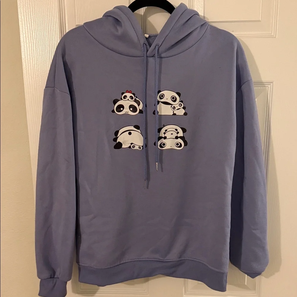 Cute Panda Graphic Hoodie - Picture 1 of 3